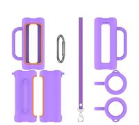 Coque de protection pour haut-parleur JBL GRIP, coque en silicone antichoc avec cordon, revêtement portable anti-poussière pour accessoires de haut-parleur Bluetooth aux couleurs vives (violet)