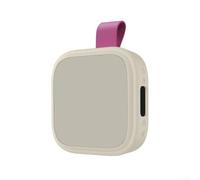 Coque de protection pour haut-parleur portable Soundcore Boom Go 3i Anker - Coque en silicone souple anti-rayures avec clip pour équipement de randonnée et camping - 11 x 4 x 11 cm (beige)