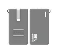 Coque de protection pour Huawei 66 W 12000 mAh Power Bank, coque en silicone antichoc avec rangement de câble intégré, accessoires de banque d'alimentation anti-poussière et anti-rayures (gris)