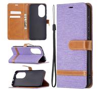Coque De Protection Pour Huawei P50 Flip Cover Sac Étui Bumper Violet