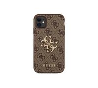 Coque Guess en TPU rigide avec logo en mtal pour iPhone 11 6,1/Xr - marron