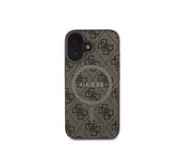 Étui Guess pour iPhone 16 6.1 marron étui rigide 4G Ring Classic Logo MagSafe