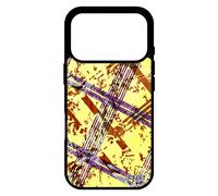 Coque De Protection Pour Iphone 17 Pro En Silicone Carreau Tartan Design Cover Telephone Jaune Abstrait Motif Antichoc Souple Effet