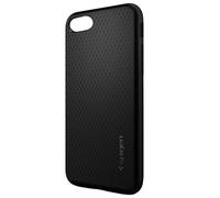 Spigen Liquid Air Coque pour iPhone SE 2022 5G, iPhone SE 2020, iPhone 8 et iPhone 7 - Noir