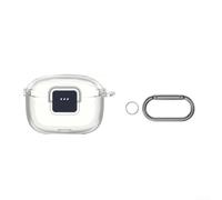 Coque de protection pour JBL Tune Buds 2 - Coque rigide avec clip de verrouillage porte-clés - Robuste pour boîtier en TPU - Absorbe les chocs et la poussière - Pochette de transport portable