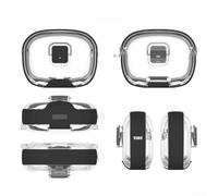 Coque de protection pour JBL Vibe Beam 2 Wave 200TWS - pour écouteurs en TPU avec porte-clés résistant à l'eau, sac de rangement blanc