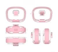 Coque de protection pour JBL Vibe Beam 2 Wave 200TWS - pour écouteurs en TPU avec porte-clés, sac de rangement résistant à l'eau, blanc (rose)