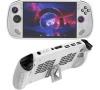 Coque de protection pour Lenovo Legion Go S en TPU souple avec béquille anti-rayures pour jeu portable Legion Go S (blanc)