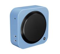 Coque de protection pour Mac Mini M4/M4 Pro 2024, en silicone souple, anti-rayures, résistante aux chocs, à la poussière (bleu)