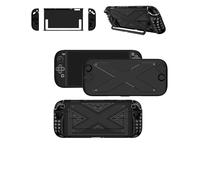 Coque de protection pour Nintendo Switch 2, coque pour Switch2 avec design split-body - Housse de poignée en TPU et panneau arrière en polycarbonate et plaque de protection, noir