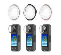 Coque de protection pour objectif Insta 360 X5 - Verre optique X5 - Film de protection trempé - Noir