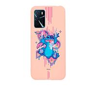 Coque de protection pour OPPO A16 - A16s - A54s en silicone liquide rose officiel Stitch Babas pour protéger votre téléphone. Choisissez le type de boîtier que vous préférez, avec licence officielle