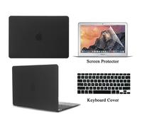 Coque de protection pour ordinateur portable Apple MacBook Air + Film de clavier US + protecteur d'écran - For AIR 11 (A1370 A1465) - Le noir