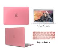 Coque de protection pour ordinateur portable Apple MacBook Air + Film de clavier US + protecteur d'écran - For AIR 11 (A1370 A1465) - Rose