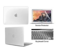 Coque de protection pour ordinateur portable Apple MacBook Air + Film de clavier US + protecteur d'écran - For AIR 11 (A1370 A1465) - blanche