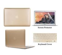 Coque de protection pour ordinateur portable Apple MacBook Air + Film de clavier US + protecteur d'écran - For AIR 11 (A1370 A1465) - Or