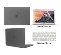 Coque de protection pour ordinateur portable Apple MacBook Air + Film de clavier US + protecteur d'écran - For AIR 11 (A1370 A1465) - Gris