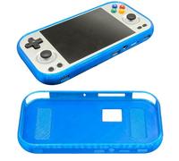 Coque de protection pour RG477M, housse de protection flexible en TPU anti-rayures, anti-chocs, protection intégrale, coque ergonomique pour console de jeu portable RG477M (bleu)