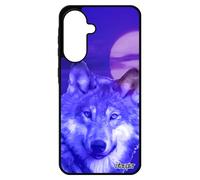 Coque De Protection Pour Samsung A56 5g En Silicone Loup Personnalis¿ Alpha Nuit Animal Predateur Ciel Design Louve Bleu Lune Pour Galaxy