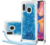 Coque de protection pour Samsung Galaxy A20e avec bande - Sables mouvants à paillettes - Avec cordon de serrage - Sables rapides à paillettes