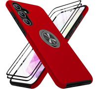 Coque De Protection Pour Samsung Galaxy A35,Résistance Aux Rayures Et Aux Chutes Housse Fine Avec Support Pour Samsung Galaxy A35,Rouge(Q1277)