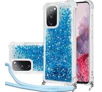 Coque de protection pour Samsung Galaxy S20 5G avec bande - Sables mouvants à paillettes - Avec cordon de serrage - Sables rapides à paillettes