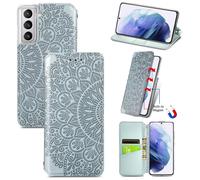 Coque De Protection Pour Samsung Galaxy S21 Couverture Sac Étuis Bumper Gris