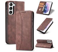 Coque De Protection Pour Samsung Galaxy S21 Flip Cover Sac Étuis Marron Neuf