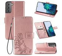 Coque De Protection Pour Samsung Galaxy S21 Flip Cover Sac Étuis Rose Neuf