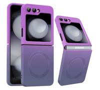 Coque de protection pour Samsung Galaxy Z Flip 5 avec Mag-Safe, film de protection pour appareil photo intégré, anti-traces de doigts, dégradé de couleurs - Silicone souple liquide Z Flip 5
