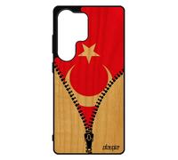 Coque De Protection Pour Samsung S25 Ultra En Bois Silicone Drapeau Turquie Turc Case Football Basket Foot Jo Pour Galaxy