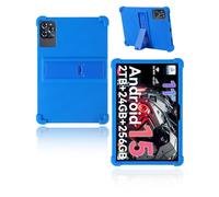 Coque de protection pour tablette TABWEE W90 11 pouces 2025, yystao Housse en silicone souple pour enfants compatible avec TABWEE W90 avec support ajustable (Bleu)