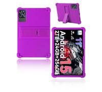 Coque de protection pour tablette TABWEE W90 11 pouces 2025, yystao Housse en silicone souple pour enfants compatible avec TABWEE W90 avec support ajustable (Violet)