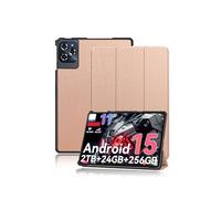 Coque de protection pour TABWEE W90 11 pouces, yystao Support mince avec design triple pli, coque de protection rigide compatible avec TABWEE W90, or rose