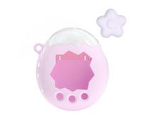 Coque de protection pour Tamagotchi Paradise - En polycarbonate galvanisé brillant - Résistant aux rayures - Couvercle ouvert - Coque rigide avec touches - Blanc sur le dessus - Violet clair sur le