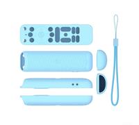 Coque de protection pour télécommande 4K Plus Pro, poussière de silice pour une boîte de rangement simple, anti-rayures pour télécommande TV (bleu lumineux)