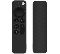 Coque de protection pour télécommande Apple TV 4K Siri Remote 3e génération (2022) / 2e génération (2021) - Coque en silicone pour accessoires TV (noir non lumineux)