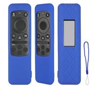 Coque de protection pour télécommande en silicone compatible avec télécommande Samsung BN59-01432A BN59-01432D BN59-01455E BN59-01432J - Anti-chocs - Avec cordon - Bleu