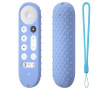 Coque de protection pour télécommande Google TV Streamer 4K 2024 en silicone souple pour manette Google GY3LE - Anti-poussière et anti-chute (bleu lumineux)