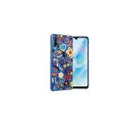 - Coque de protection pour téléphone portable - polyuréthanne thermoplastique (TPU) - bleu fleur - pour Huawei P30 lite