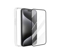 - Coque de protection pour téléphone portable - polyuréthanne thermoplastique (TPU) - transparent - avec protection d'écran en verre trempé 2.5D (9H)