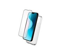 - Coque de protection pour téléphone portable - polyuréthanne thermoplastique (TPU) - transparent - avec Protecteur d'écran en verre trempé - pour