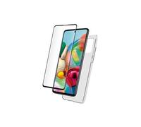 - Coque de protection pour téléphone portable - polyuréthanne thermoplastique (TPU) - transparent - avec Protecteur d'écran en verre trempé - pour