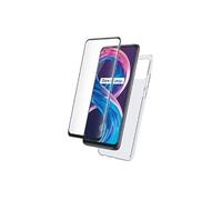 - Coque de protection pour téléphone portable - polyuréthanne thermoplastique (TPU) - transparent - avec Protecteur d'écran en verre trempé - pour