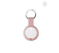 Coque de protection pour traqueur anti-perte Chipolo avec porte-clés en silicone - Coque durable et élégante, imperméable, anti-chute, rose