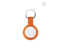 Coque de protection pour traqueur anti-perte Chipolo avec porte-clés en silicone - Coque durable et élégante, imperméable, anti-chute, orange