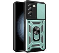 Coque De Protection Pour Vivo V40 Se - Bumper Anti-Choc Avec Protection Objectif, Anneau Magnétique 360° Et Support, Vert