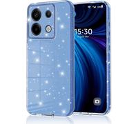 Coque De Protection Pour Xiaomi Redmi Note 13 4g, Paillettes, En Silicone Tpu, Anti-Traces De Doigts, Protection Anti-Chocs, Fine Et Résistante Aux Rayures, Bleue