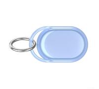 Coque de protection pour Xiaomi Smart Tag, étanche et résistante aux chocs, coques en silicone avec porte-clés (bleu transparent)