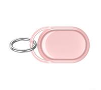 Coque de protection pour Xiaomi Smart Tag, étanche et résistante aux chocs, coques en silicone avec porte-clés (rose transparent)